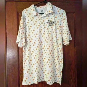 Simply spiked peach men's medium polo